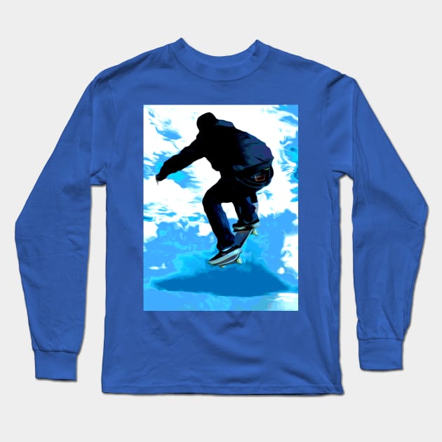 Cloud Rider - Skateboarder Long Sleeve T-Shirt by Highseller